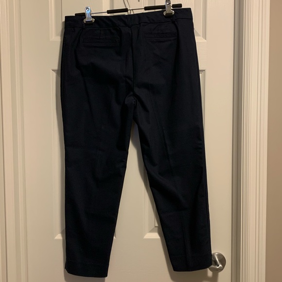 Cleo - Navy Coloured Cropped Dress Pants - Picture 3 of 5